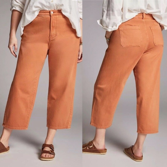 Anthropologie Denim - NWT Anthropologie Pilcro The Column Straight Orange 20W Plus Jeans
